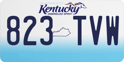 KY license plate 823TVW
