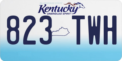 KY license plate 823TWH