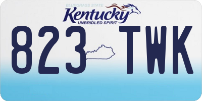 KY license plate 823TWK