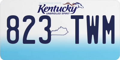 KY license plate 823TWM