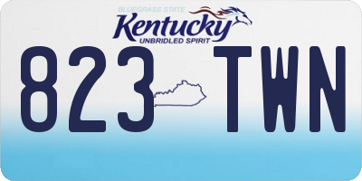 KY license plate 823TWN