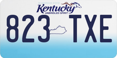 KY license plate 823TXE