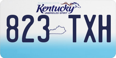 KY license plate 823TXH