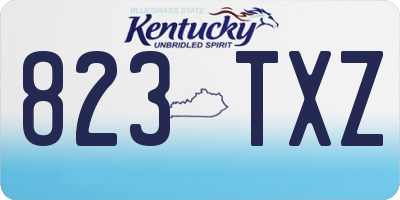 KY license plate 823TXZ