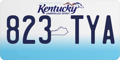KY license plate 823TYA