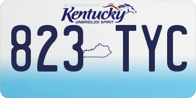 KY license plate 823TYC