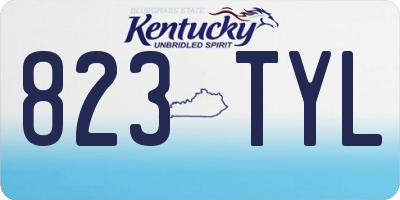 KY license plate 823TYL