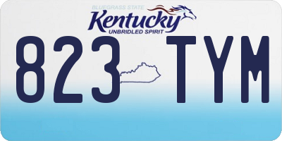 KY license plate 823TYM