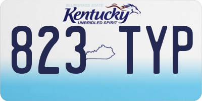 KY license plate 823TYP