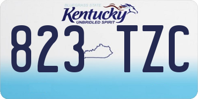 KY license plate 823TZC