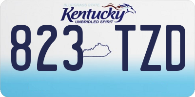 KY license plate 823TZD
