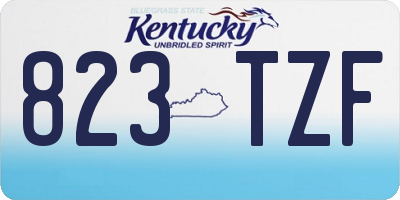 KY license plate 823TZF