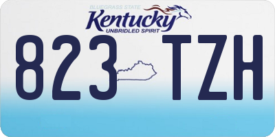 KY license plate 823TZH