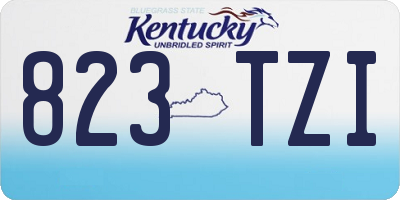 KY license plate 823TZI