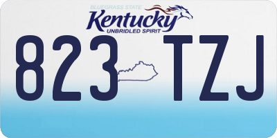 KY license plate 823TZJ