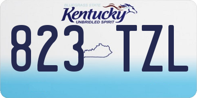 KY license plate 823TZL