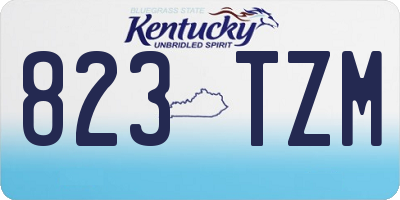KY license plate 823TZM