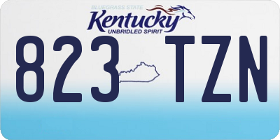 KY license plate 823TZN