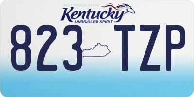KY license plate 823TZP