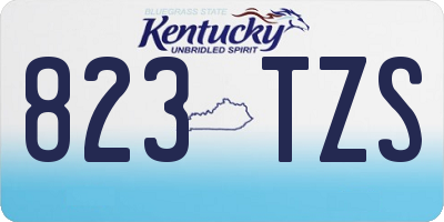 KY license plate 823TZS