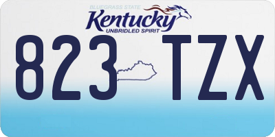 KY license plate 823TZX