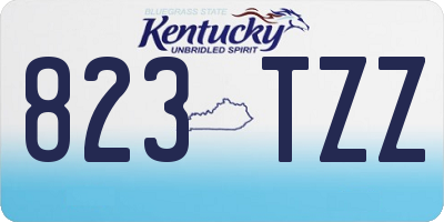 KY license plate 823TZZ