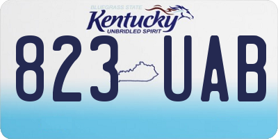 KY license plate 823UAB