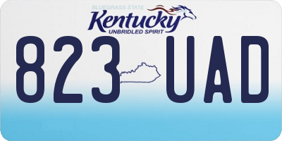 KY license plate 823UAD