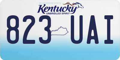 KY license plate 823UAI