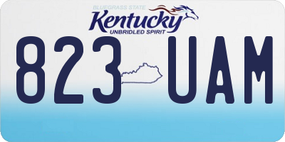 KY license plate 823UAM