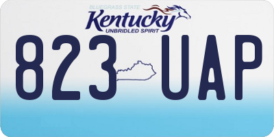KY license plate 823UAP
