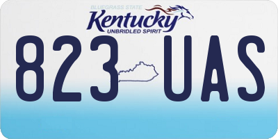 KY license plate 823UAS