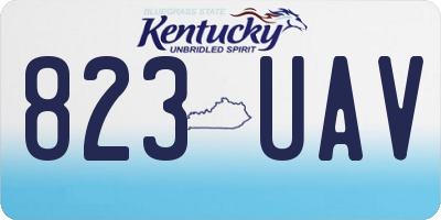 KY license plate 823UAV