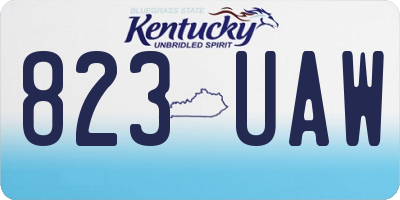 KY license plate 823UAW