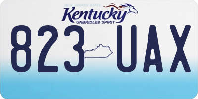 KY license plate 823UAX