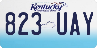 KY license plate 823UAY