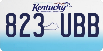 KY license plate 823UBB
