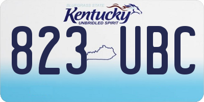 KY license plate 823UBC