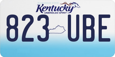 KY license plate 823UBE