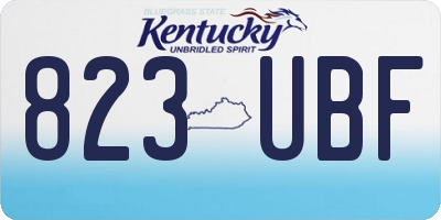 KY license plate 823UBF