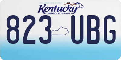 KY license plate 823UBG