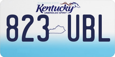 KY license plate 823UBL