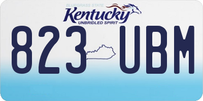 KY license plate 823UBM