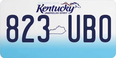 KY license plate 823UBO