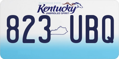 KY license plate 823UBQ