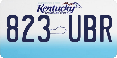 KY license plate 823UBR