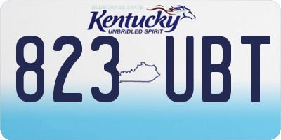 KY license plate 823UBT