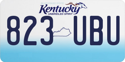 KY license plate 823UBU