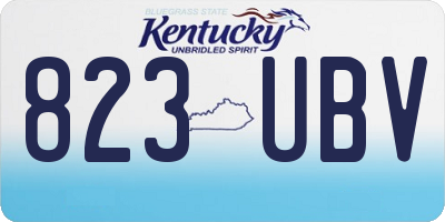 KY license plate 823UBV