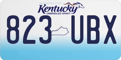 KY license plate 823UBX